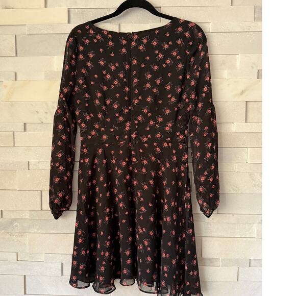 BB DAKOTA NWT Love in the Afternoon Long Sleeve Baby Doll Mini Dress 4 Y2k 90s - Picture 4 of 6